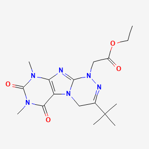 Ethyl 2-(3-tert-butyl-7,9-dimethyl-6,8-dioxo-4H-purino[8,7-c][1,2,4]triazin-1-yl)acetate
