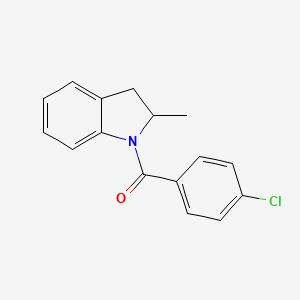 (4-chlorophenyl)(2-methyl-2,3-dihydro-1H-indol-1-yl)methanone