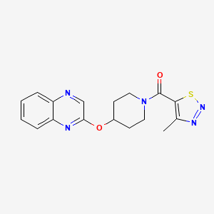 (4-Methyl-1,2,3-thiadiazol-5-yl)(4-(quinoxalin-2-yloxy)piperidin-1-yl)methanone