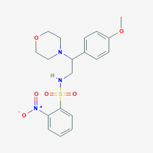 molecular formula C19H23N3O6S B2959594 N-(2-(4-methoxyphenyl)-2-morpholinoethyl)-2-nitrobenzenesulfonamide CAS No. 941960-27-6