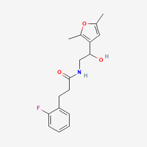 molecular formula C17H20FNO3 B2959595 N-[2-(2,5-dimethylfuran-3-yl)-2-hydroxyethyl]-3-(2-fluorophenyl)propanamide CAS No. 2310015-89-3