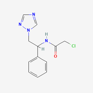 2-Chloro-N-[1-phenyl-2-(1,2,4-triazol-1-yl)ethyl]acetamide