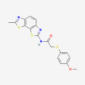 2-((4-methoxyphenyl)thio)-N-(7-methylbenzo[1,2-d:4,3-d']bis(thiazole)-2-yl)acetamide