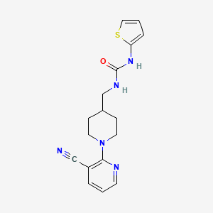 1-((1-(3-Cyanopyridin-2-yl)piperidin-4-yl)methyl)-3-(thiophen-2-yl)urea