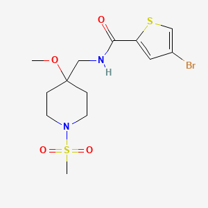 4-bromo-N-[(1-methanesulfonyl-4-methoxypiperidin-4-yl)methyl]thiophene-2-carboxamide