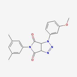 molecular formula C19H18N4O3 B2959638 5-(3,5-dimethylphenyl)-1-(3-methoxyphenyl)-1H,3aH,4H,5H,6H,6aH-pyrrolo[3,4-d][1,2,3]triazole-4,6-dione CAS No. 1172717-47-3