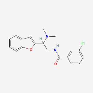 N-(2-(benzofuran-2-yl)-2-(dimethylamino)ethyl)-3-chlorobenzamide