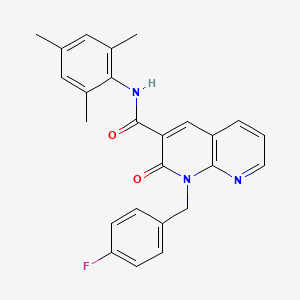 1-(4-fluorobenzyl)-N-mesityl-2-oxo-1,2-dihydro-1,8-naphthyridine-3-carboxamide