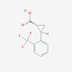 rac-(1R,2R)-2-[2-(trifluoromethyl)phenyl]cyclopropane-1-carboxylic acid, trans