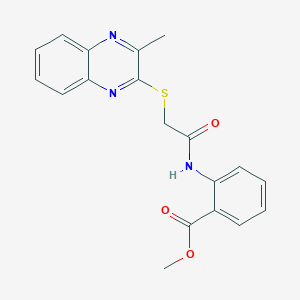 Methyl 2-(2-((3-methylquinoxalin-2-yl)thio)acetamido)benzoate