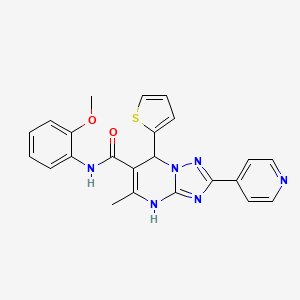 N-(2-methoxyphenyl)-5-methyl-2-(pyridin-4-yl)-7-(thiophen-2-yl)-4,7-dihydro-[1,2,4]triazolo[1,5-a]pyrimidine-6-carboxamide