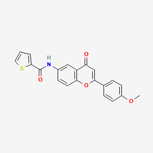 molecular formula C21H15NO4S B2959666 N-[2-(4-methoxyphenyl)-4-oxo-4H-chromen-6-yl]thiophene-2-carboxamide CAS No. 921881-81-4