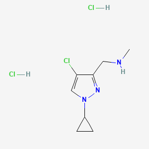 1-(4-Chloro-1-cyclopropylpyrazol-3-yl)-N-methylmethanamine;dihydrochloride
