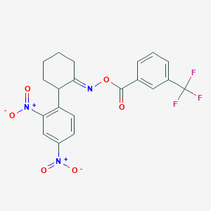 [(1E)-2-(2,4-dinitrophenyl)cyclohexylidene]amino 3-(trifluoromethyl)benzoate