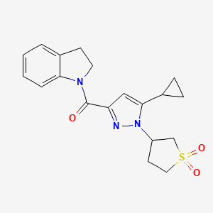 (5-cyclopropyl-1-(1,1-dioxidotetrahydrothiophen-3-yl)-1H-pyrazol-3-yl)(indolin-1-yl)methanone