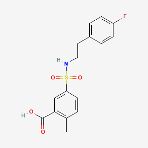 5-{[2-(4-Fluorophenyl)ethyl]sulfamoyl}-2-methylbenzoic acid