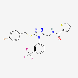 N-((5-((4-bromobenzyl)thio)-4-(3-(trifluoromethyl)phenyl)-4H-1,2,4-triazol-3-yl)methyl)thiophene-2-carboxamide