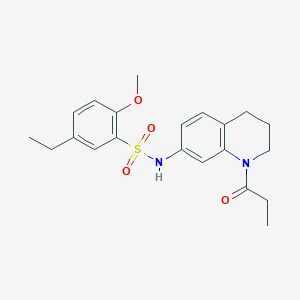 5-ethyl-2-methoxy-N-(1-propionyl-1,2,3,4-tetrahydroquinolin-7-yl)benzenesulfonamide