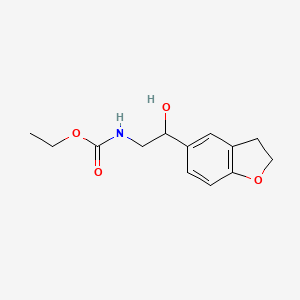 molecular formula C13H17NO4 B2959692 ETHYL N-[2-(2,3-DIHYDRO-1-BENZOFURAN-5-YL)-2-HYDROXYETHYL]CARBAMATE CAS No. 1421443-40-4