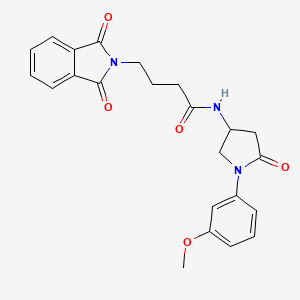 4-(1,3-dioxoisoindolin-2-yl)-N-(1-(3-methoxyphenyl)-5-oxopyrrolidin-3-yl)butanamide