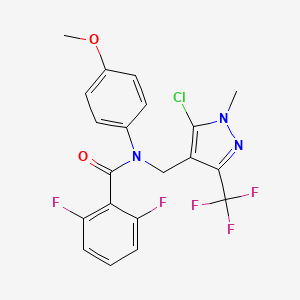 N-{[5-chloro-1-methyl-3-(trifluoromethyl)-1H-pyrazol-4-yl]methyl}-2,6-difluoro-N-(4-methoxyphenyl)benzenecarboxamide
