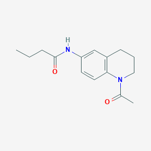 molecular formula C15H20N2O2 B2959697 N-(1-acetyl-1,2,3,4-tetrahydroquinolin-6-yl)butyramide CAS No. 941870-68-4