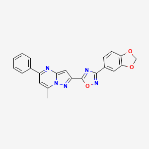 2-[3-(1,3-Benzodioxol-5-yl)-1,2,4-oxadiazol-5-yl]-7-methyl-5-phenylpyrazolo[1,5-a]pyrimidine