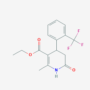 Ethyl 2-methyl-6-oxo-4-[2-(trifluoromethyl)phenyl]-1,4,5,6-tetrahydro-3-pyridinecarboxylate