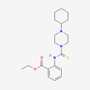 molecular formula C20H29N3O2S B2959711 ethyl 2-[(4-cyclohexylpiperazine-1-carbothioyl)amino]benzoate CAS No. 892275-35-3