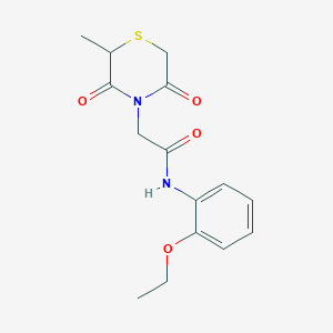 molecular formula C15H18N2O4S B2959715 N-(2-ethoxyphenyl)-2-(2-methyl-3,5-dioxothiomorpholin-4-yl)acetamide CAS No. 868216-05-1