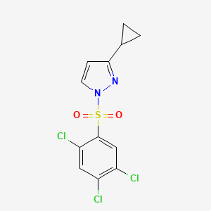 molecular formula C12H9Cl3N2O2S B2959726 3-cyclopropyl-1-[(2,4,5-trichlorophenyl)sulfonyl]-1H-pyrazole CAS No. 955962-40-0