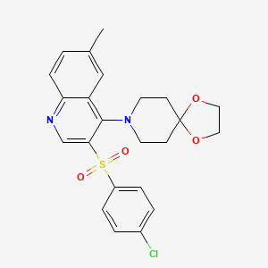 8-[3-(4-Chlorophenyl)sulfonyl-6-methylquinolin-4-yl]-1,4-dioxa-8-azaspiro[4.5]decane
