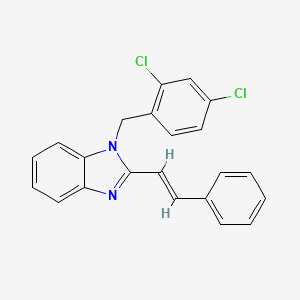 molecular formula C22H16Cl2N2 B2959737 1-(2,4-二氯苄基)-2-苯乙烯基-1H-1,3-苯并咪唑 CAS No. 306977-83-3