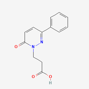 molecular formula C13H12N2O3 B2959741 3-(6-oxo-3-phenylpyridazin-1(6H)-yl)propanoic acid CAS No. 73402-26-3