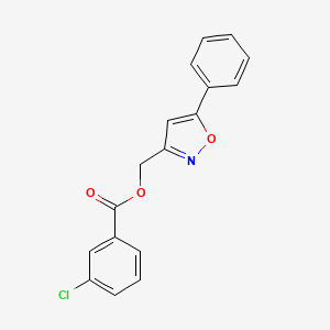 molecular formula C17H12ClNO3 B2959743 (5-苯基-1,2-恶唑-3-基)甲基 3-氯苯甲酸酯 CAS No. 343374-53-8