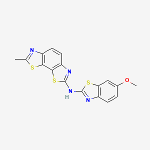 molecular formula C17H12N4OS3 B2959744 N-(6-甲氧基-1,3-苯并噻唑-2-基)-7-甲基-[1,3]噻唑并[4,5-g][1,3]苯并噻唑-2-胺 CAS No. 862975-49-3