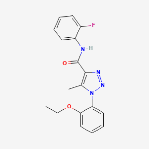 molecular formula C18H17FN4O2 B2959746 1-(2-ethoxyphenyl)-N-(2-fluorophenyl)-5-methyl-1H-1,2,3-triazole-4-carboxamide CAS No. 878734-22-6