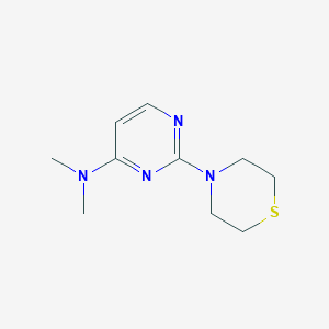molecular formula C10H16N4S B2959752 N,N-二甲基-2-硫代吗啉嘧啶-4-胺 CAS No. 2034379-39-8