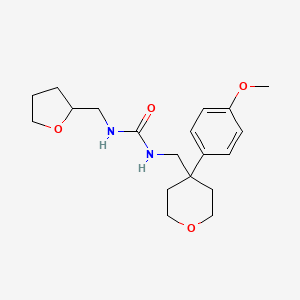 1-((4-(4-methoxyphenyl)tetrahydro-2H-pyran-4-yl)methyl)-3-((tetrahydrofuran-2-yl)methyl)urea