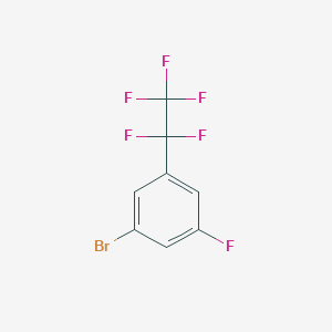 molecular formula C8H3BrF6 B2959771 1-bromo-3-fluoro-5-(pentafluoroethyl)benzene CAS No. 2138038-32-9