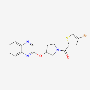 2-{[1-(4-Bromothiophene-2-carbonyl)pyrrolidin-3-yl]oxy}quinoxaline