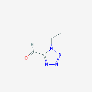 molecular formula C4H6N4O B2959800 1-Ethyltetrazole-5-carbaldehyde CAS No. 37468-63-6