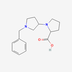 molecular formula C16H22N2O2 B2959804 1-(1-Benzylpyrrolidin-3-yl)pyrrolidine-2-carboxylic acid CAS No. 1485766-93-5