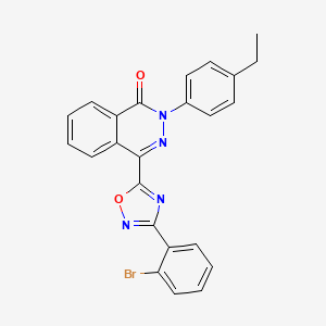 molecular formula C24H17BrN4O2 B2959805 4-(3-(2-bromophenyl)-1,2,4-oxadiazol-5-yl)-2-(4-ethylphenyl)phthalazin-1(2H)-one CAS No. 1359479-16-5