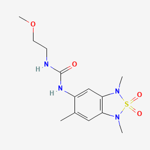 molecular formula C13H20N4O4S B2959807 1-(2-Methoxyethyl)-3-(1,3,6-trimethyl-2,2-dioxido-1,3-dihydrobenzo[c][1,2,5]thiadiazol-5-yl)urea CAS No. 2034235-94-2