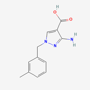 molecular formula C12H13N3O2 B2959810 3-amino-1-(3-methylbenzyl)-1H-pyrazole-4-carboxylic acid CAS No. 1856025-02-9
