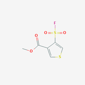 molecular formula C6H5FO4S2 B2959813 Methyl 4-fluorosulfonylthiophene-3-carboxylate CAS No. 2137806-08-5