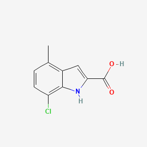 molecular formula C10H8ClNO2 B2959818 7-Chloro-4-methyl-1H-indole-2-carboxylic acid CAS No. 1388043-92-2