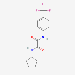 molecular formula C14H15F3N2O2 B2959824 N1-cyclopentyl-N2-(4-(trifluoromethyl)phenyl)oxalamide CAS No. 941999-05-9