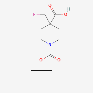 molecular formula C12H20FNO4 B2959825 4-(Fluoromethyl)-1-[(2-methylpropan-2-yl)oxycarbonyl]piperidine-4-carboxylic acid CAS No. 1785107-71-2